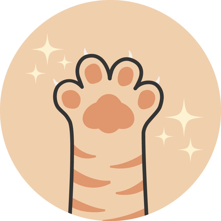 stripey cat paw graphic