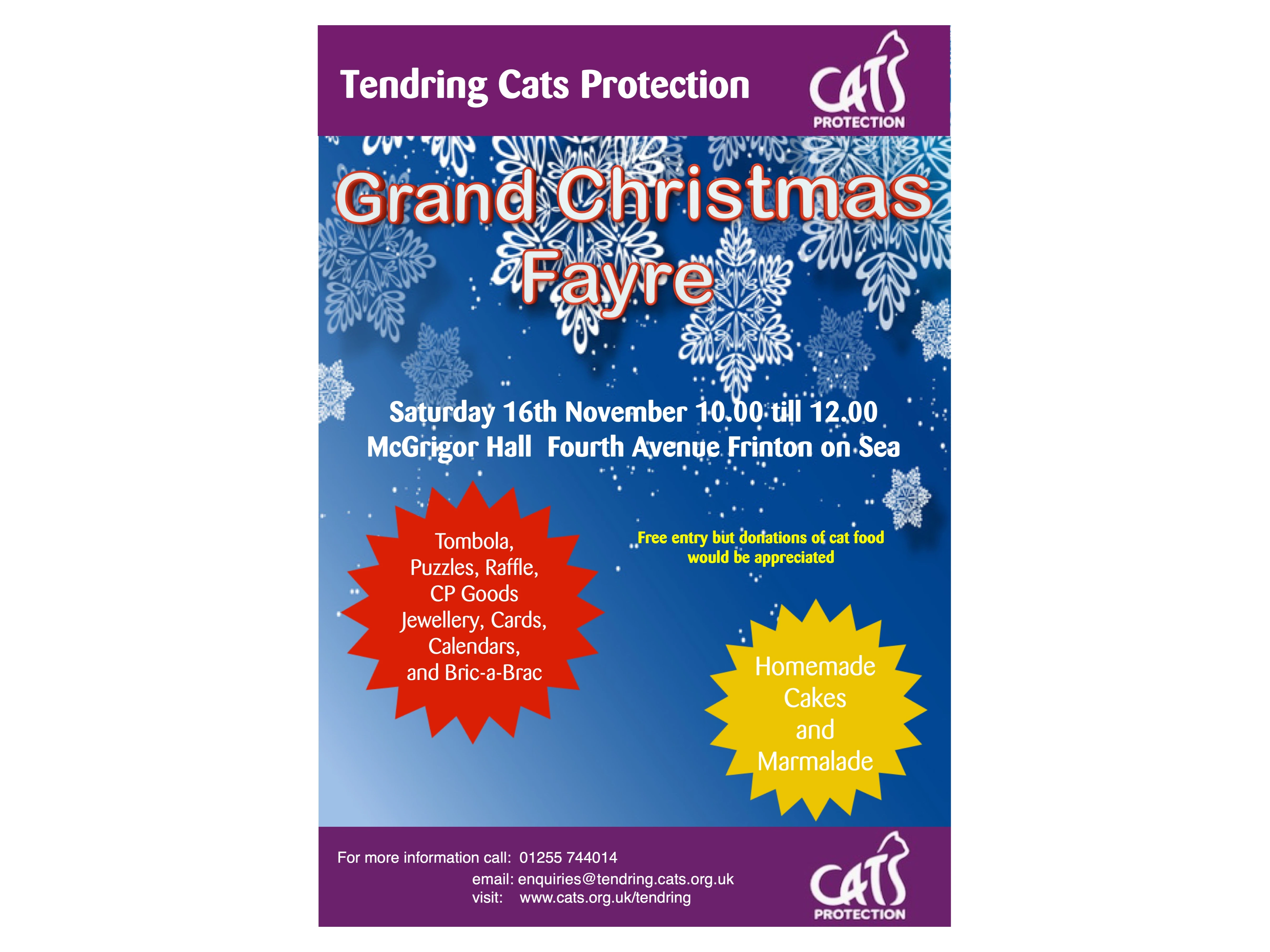 Cats Protection Christmas Fayre